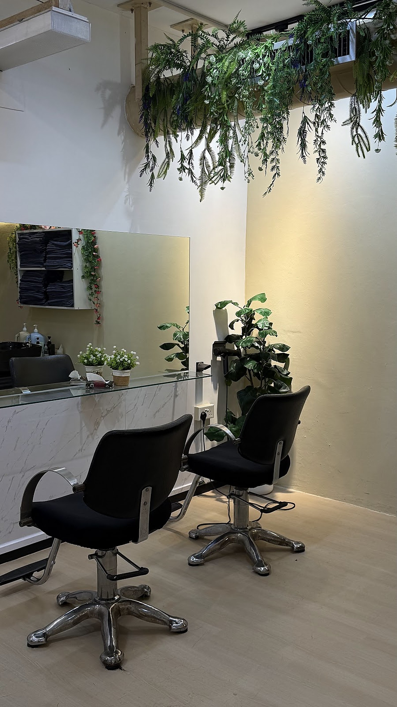 Modern salon interior design at Bloom Hair Place