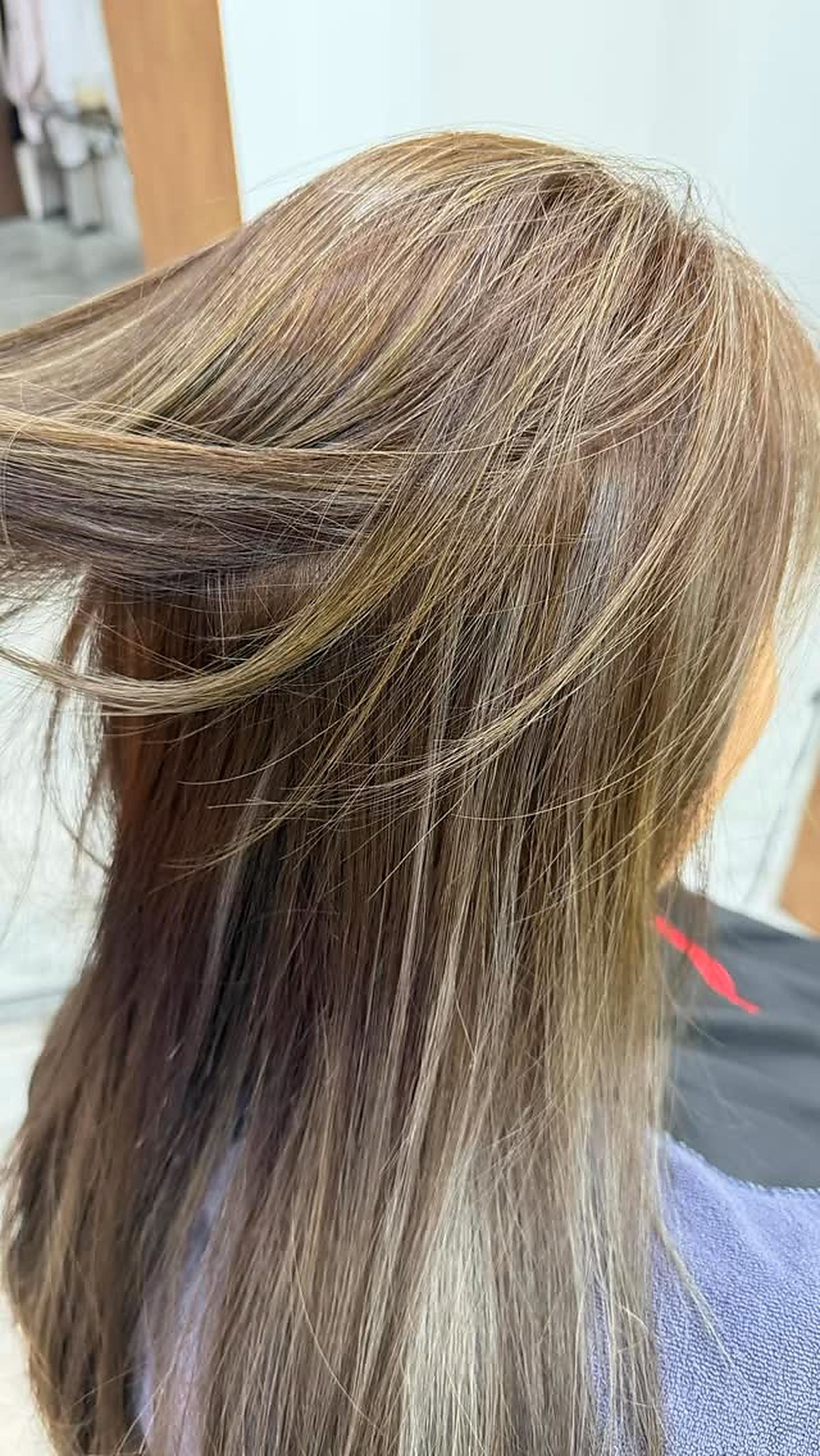 Balayage highlight hair result with lived-in dimension
