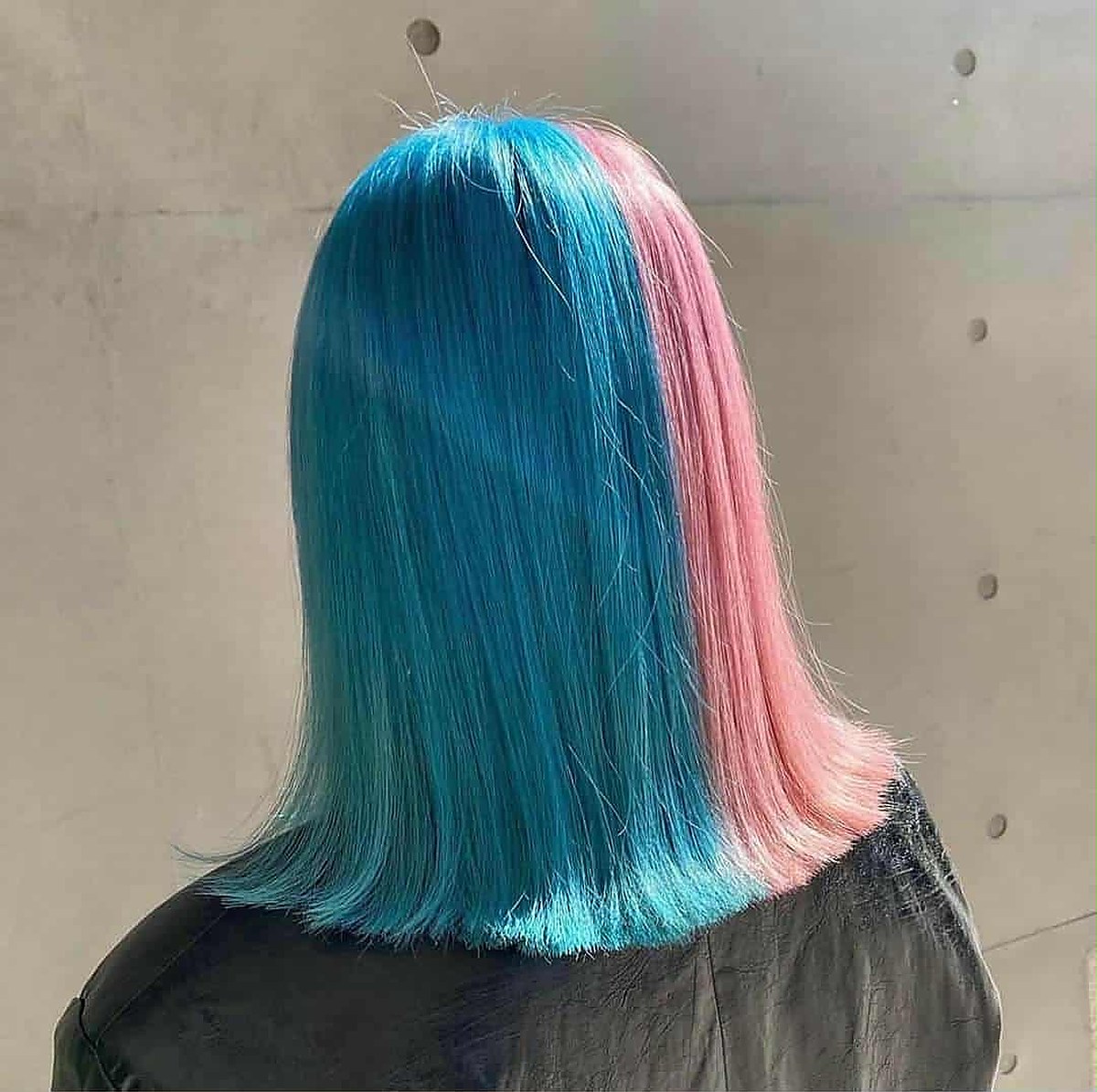 Split dye hair colour result by Botani Beauty Story