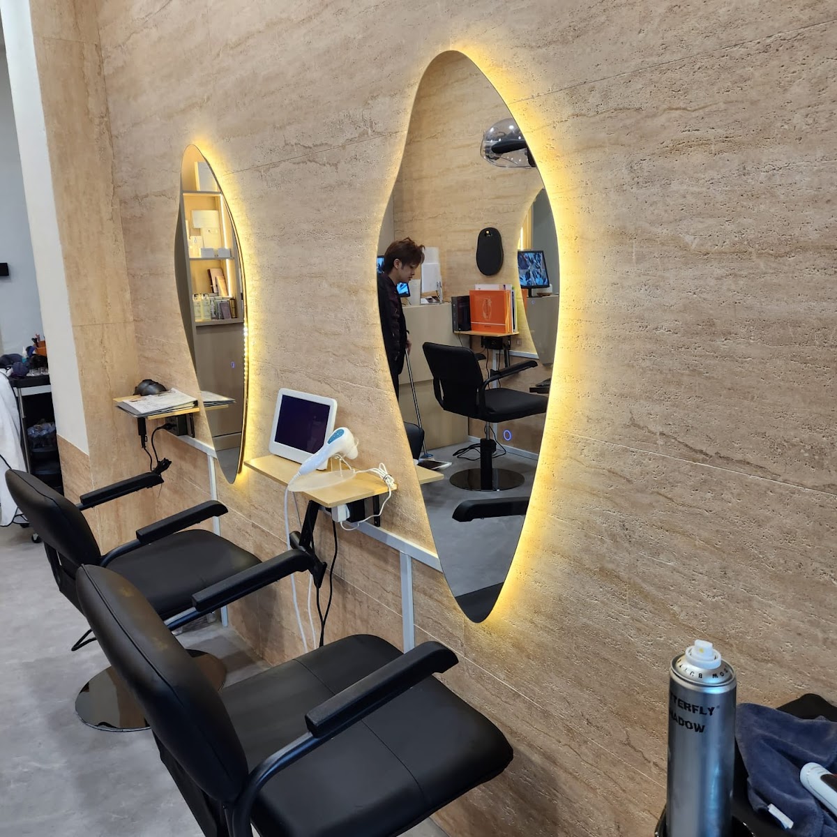 Modern salon interior design at Botani Beauty Story Pasir Ris