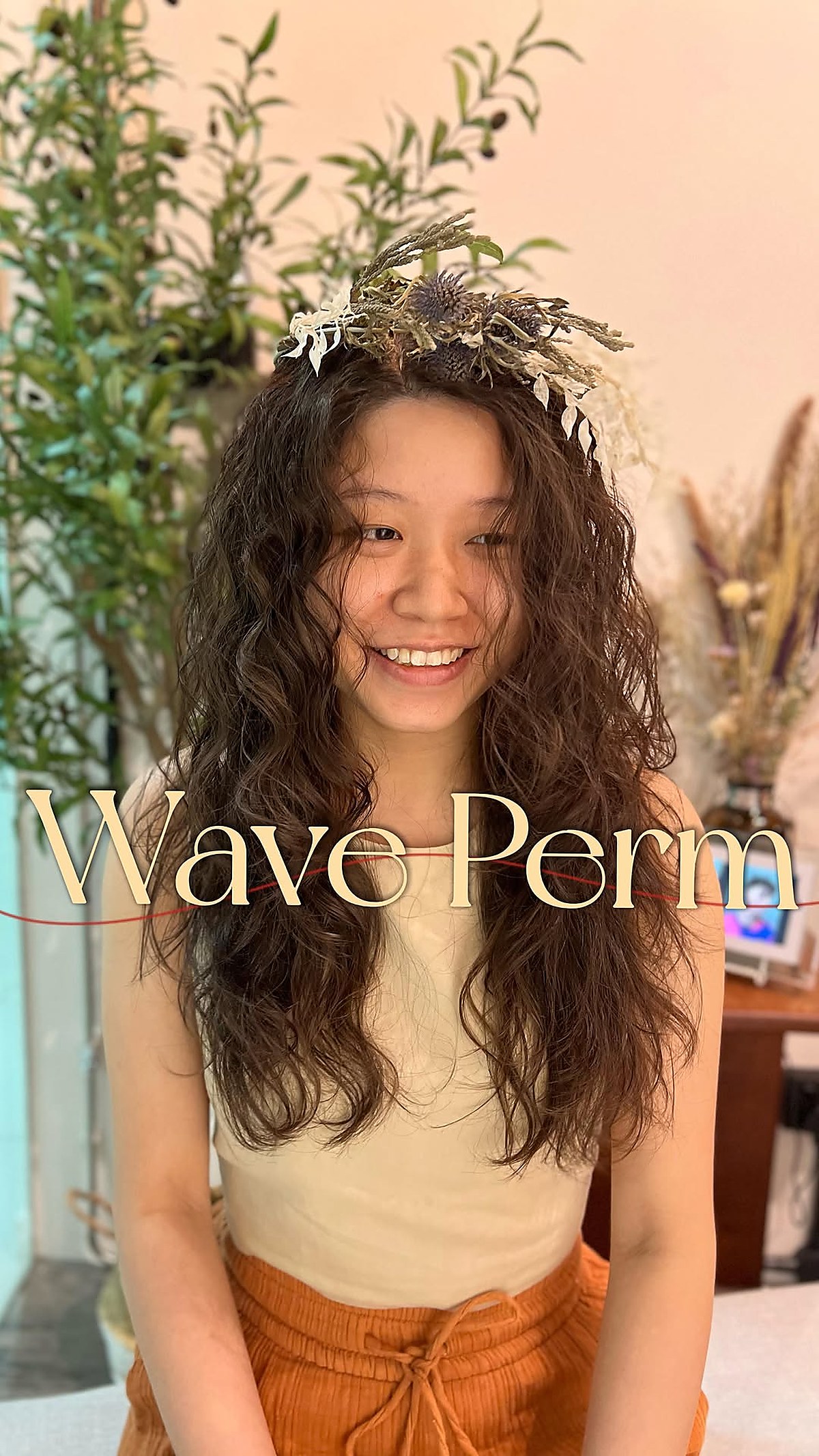 Wave perm long hair result by Channel Hair