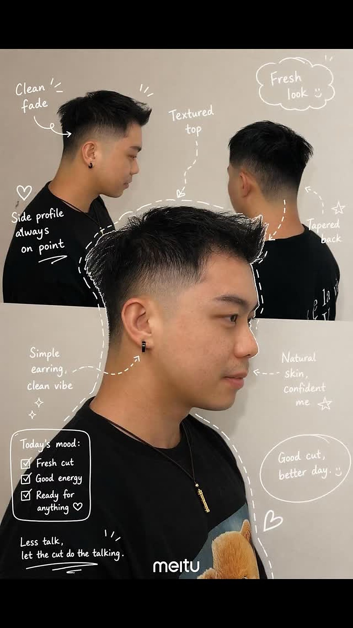 Modern textured fade haircut at Channel Hair