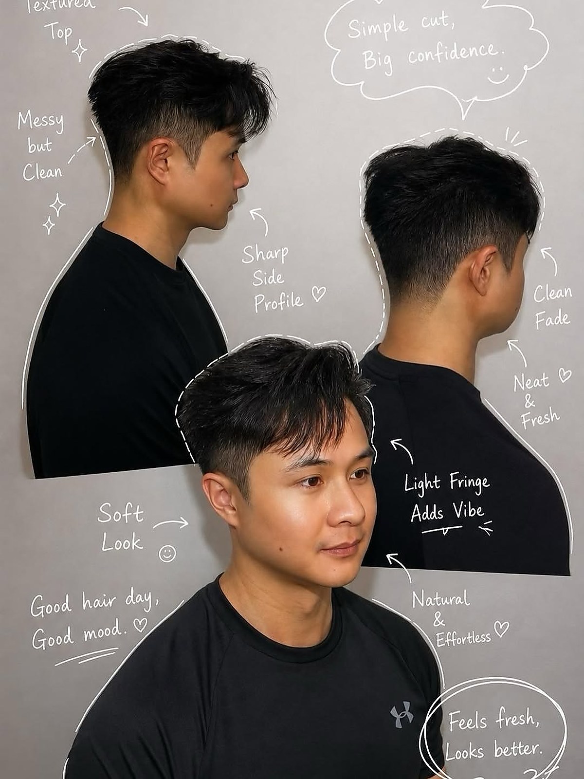 Modern men's haircut and styling at Channel Hair