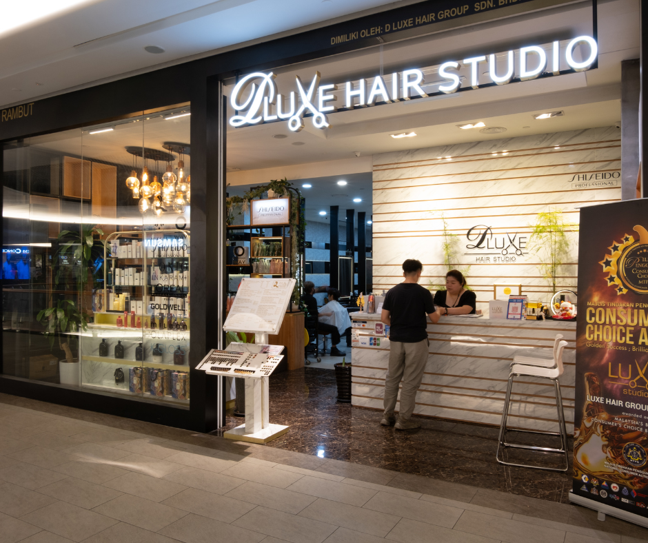 Modern salon storefront interior at D hair salon