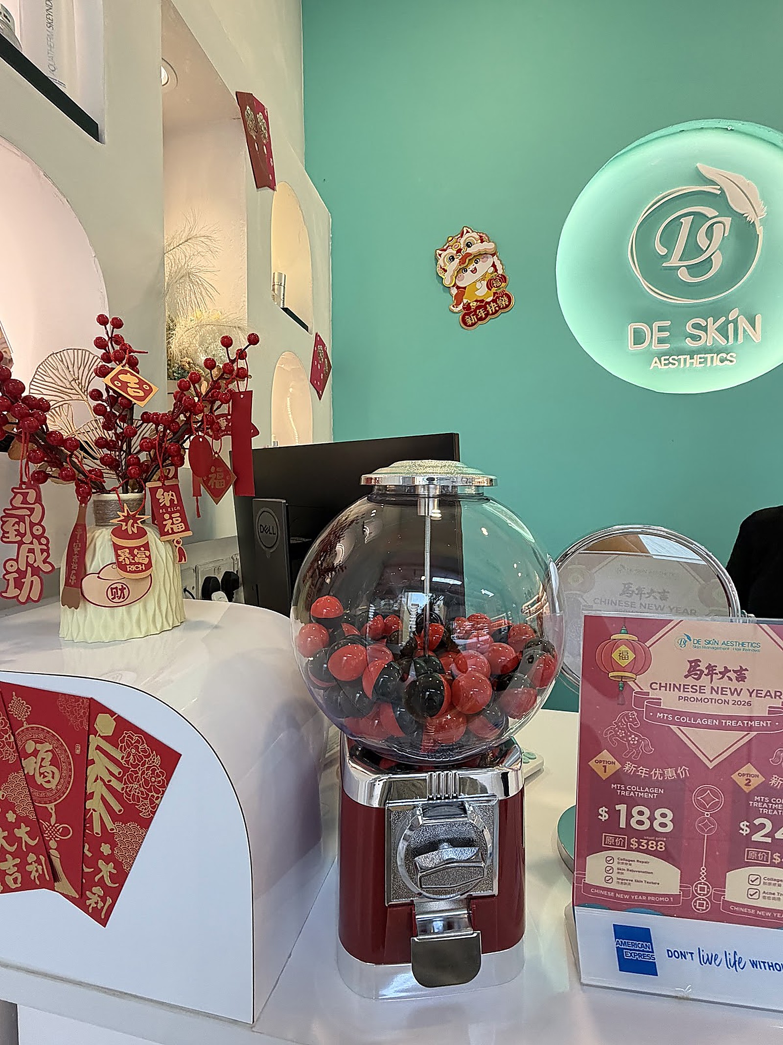 Salon storefront with aesthetic decor
