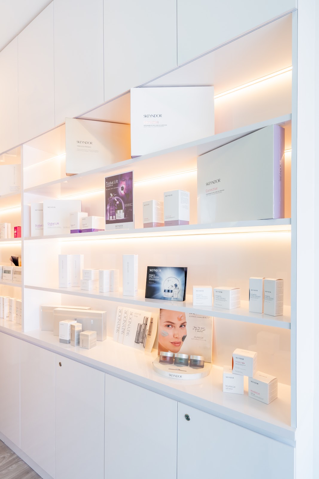 Skincare product display retail