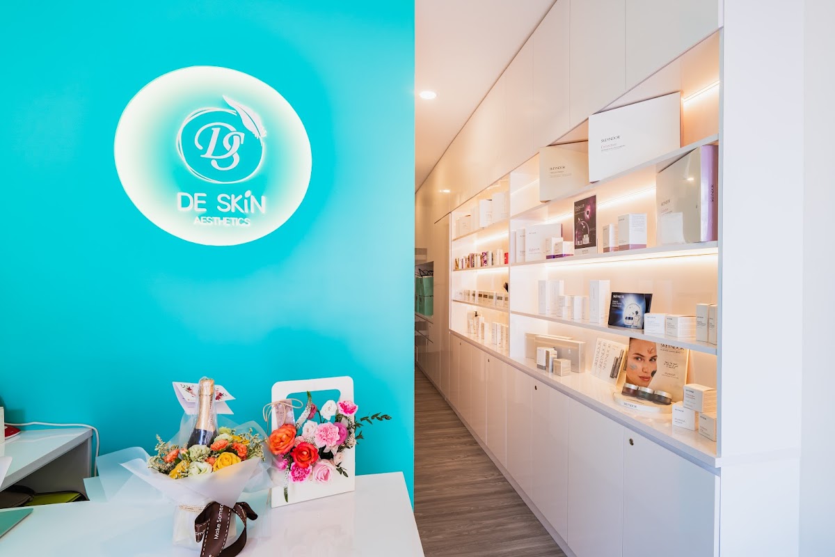 Modern skincare salon interior at De Skin Aesthetics