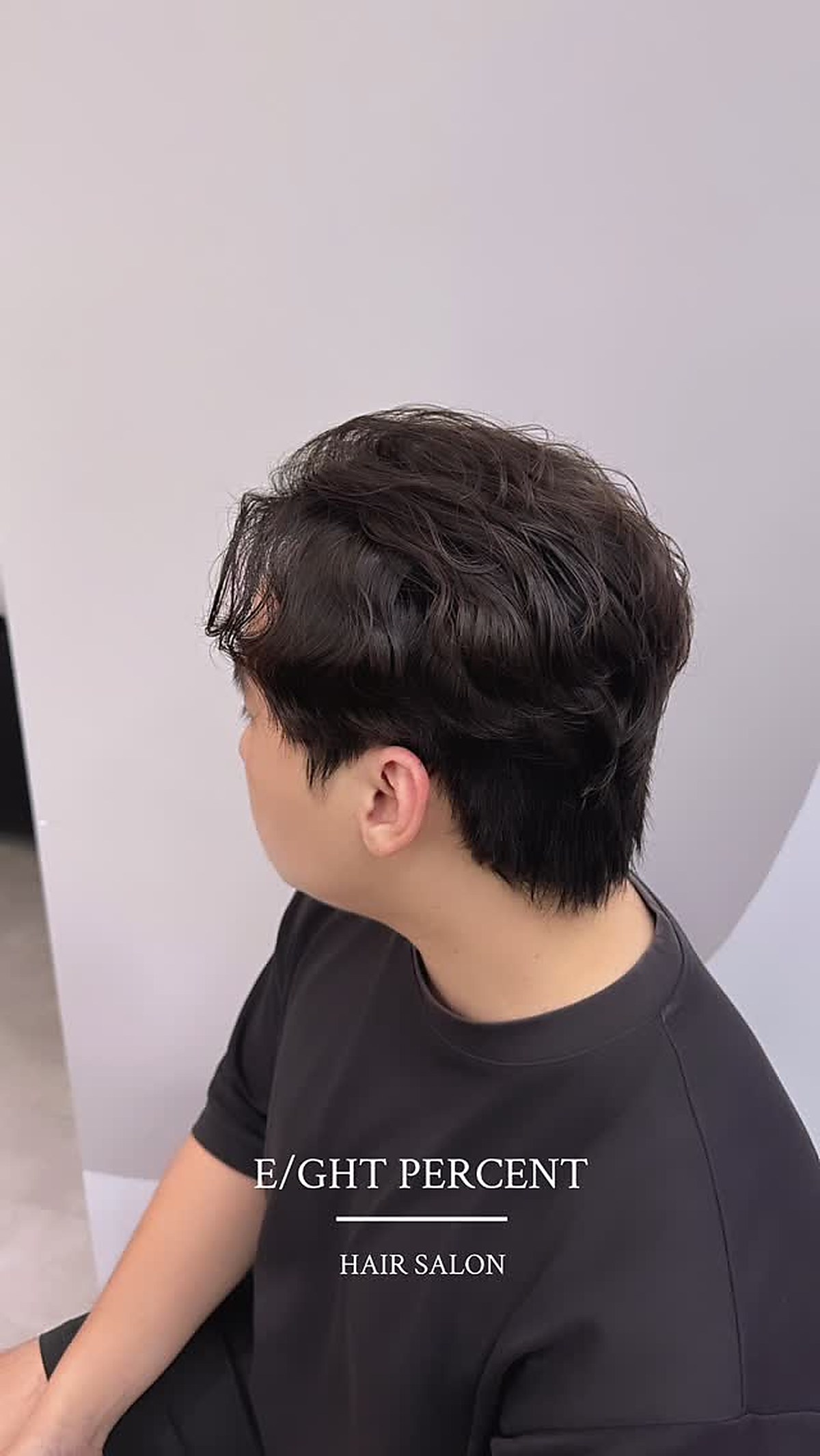 Men's short hair styling