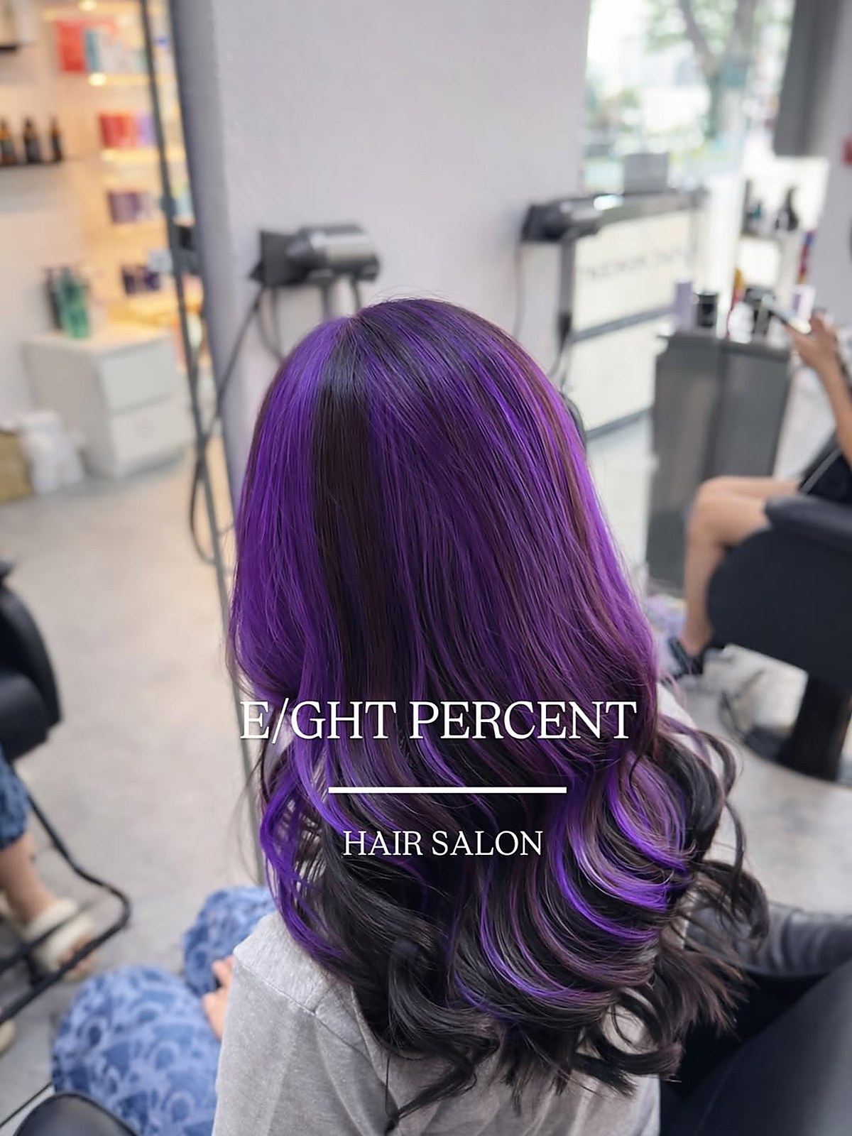 Purple hair colour transformation