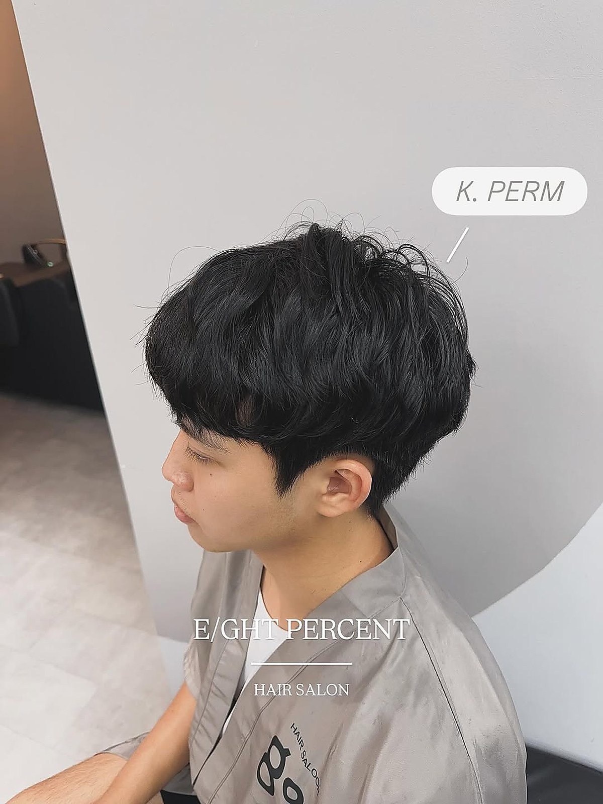 Soft perm styling result