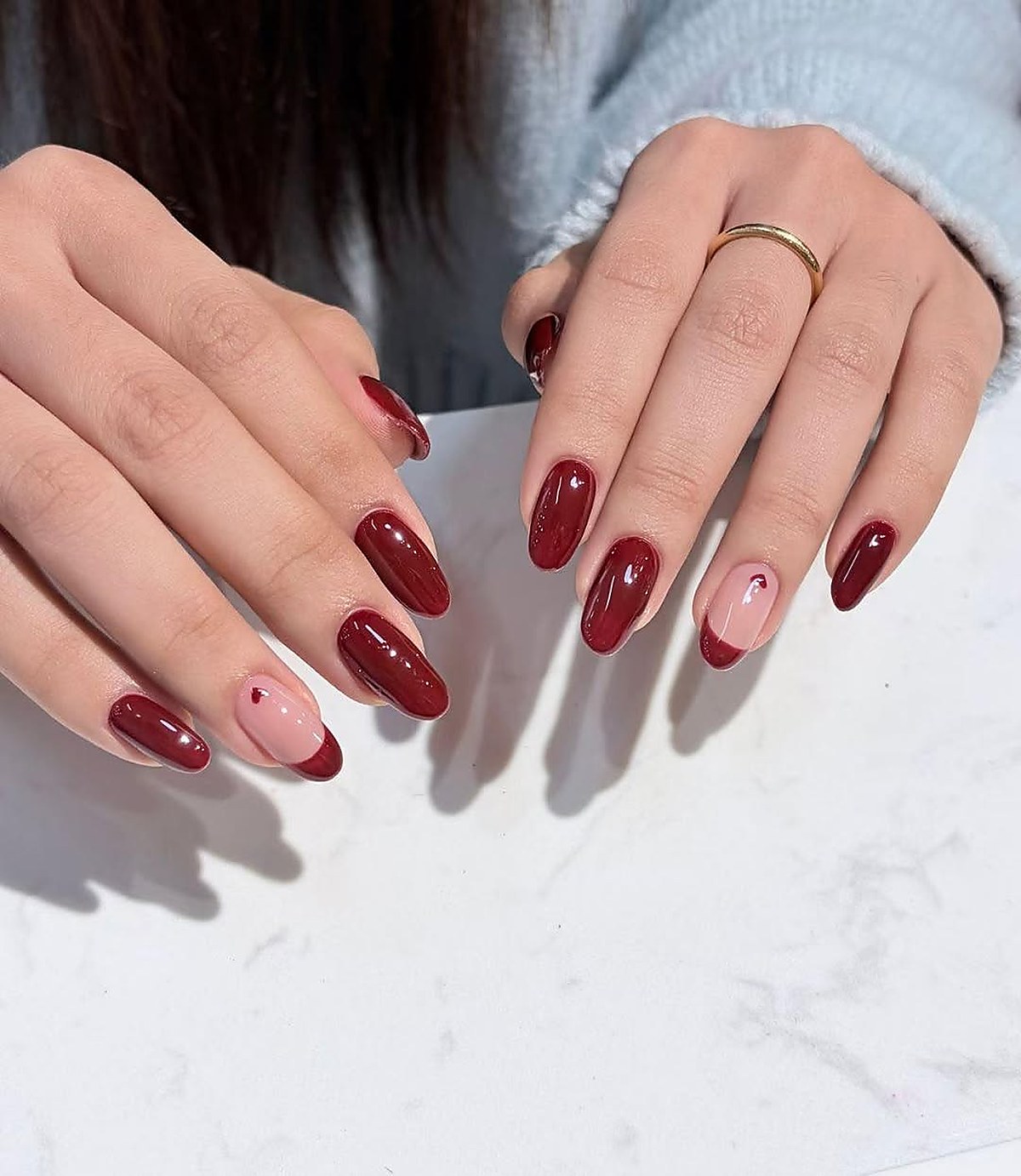 Manicure nail art finished result at ELENURA