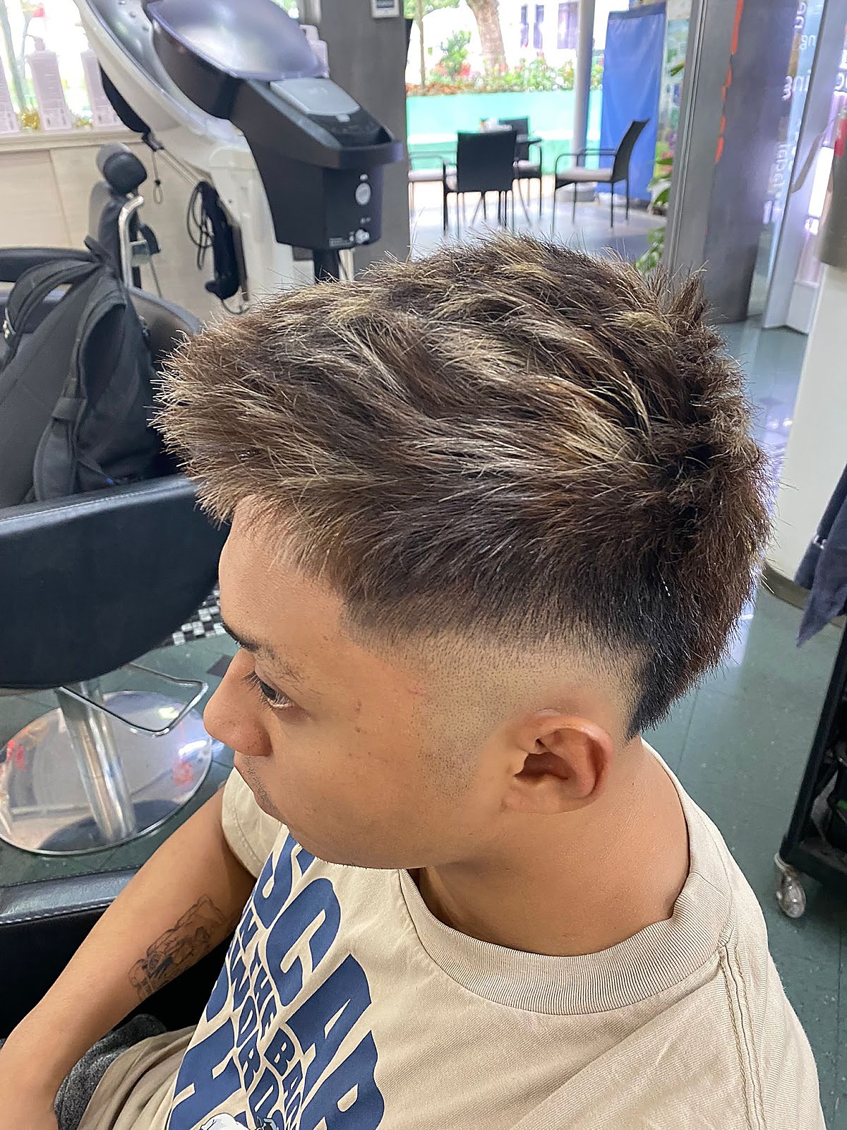 Modern textured men's haircut