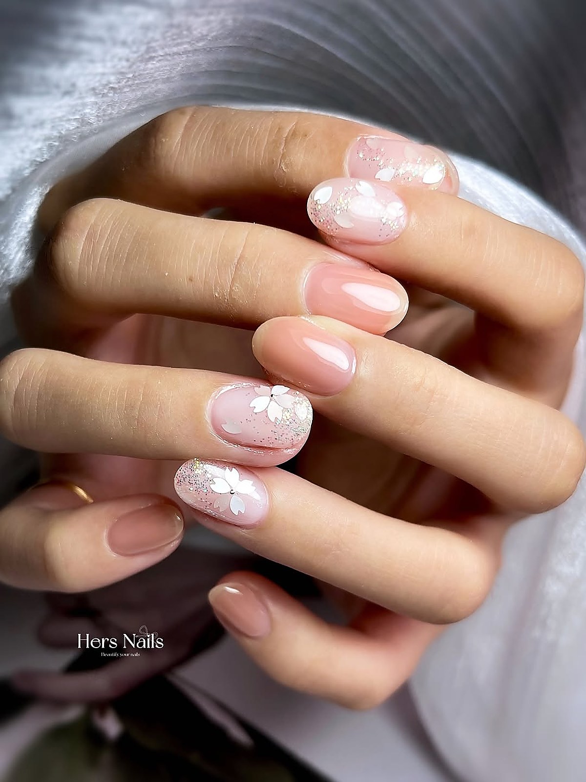 Manicure nail art design from Hers Nails