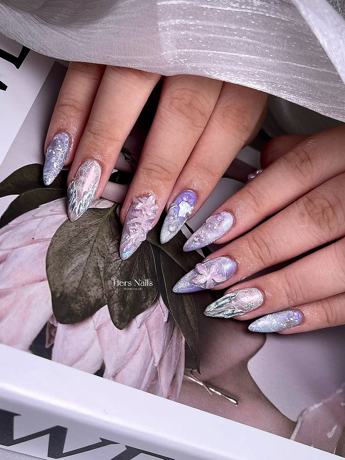Luxury nail art design at Hers Nails
