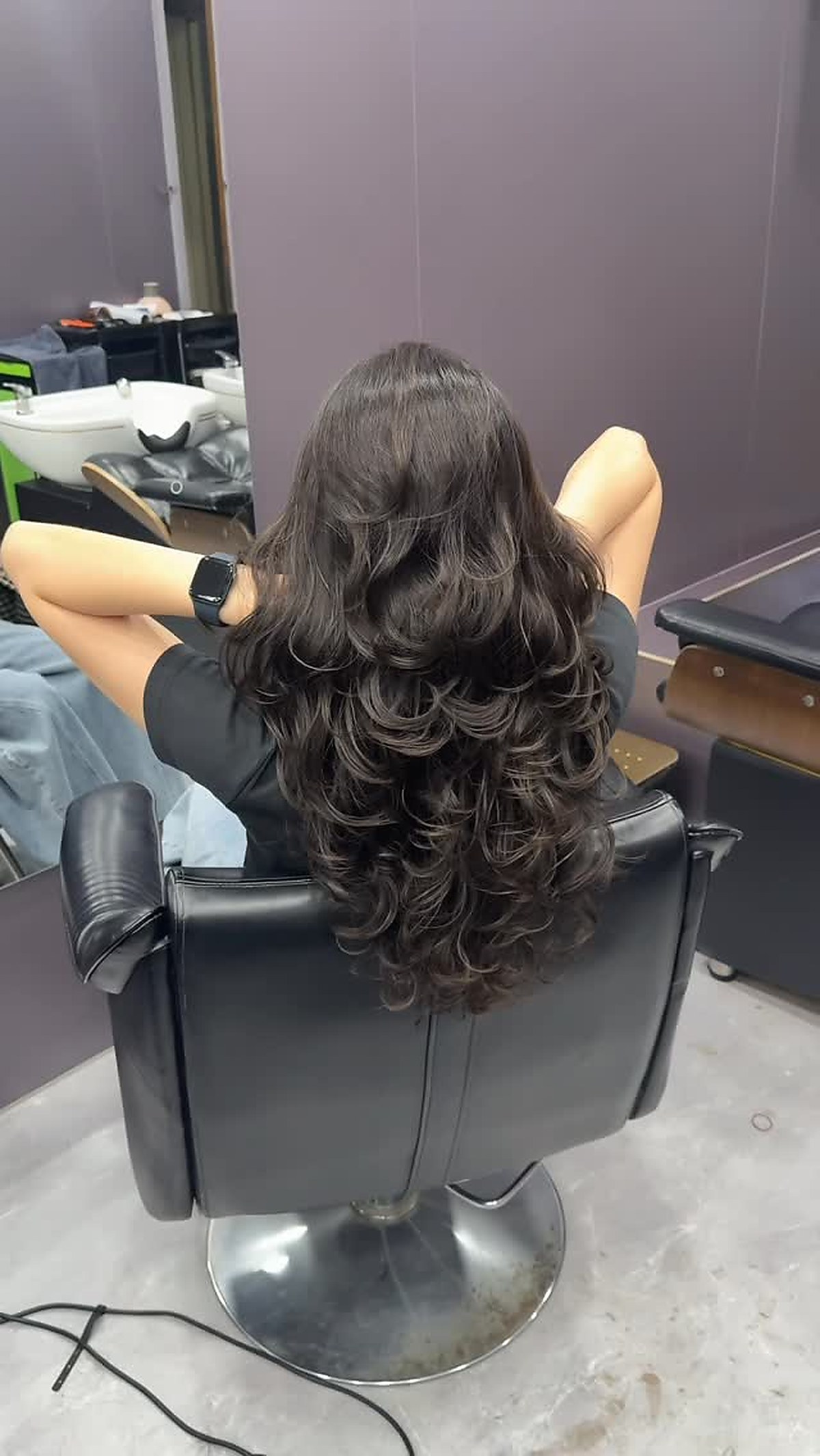 Finished hair styling at I Do Hair Salon