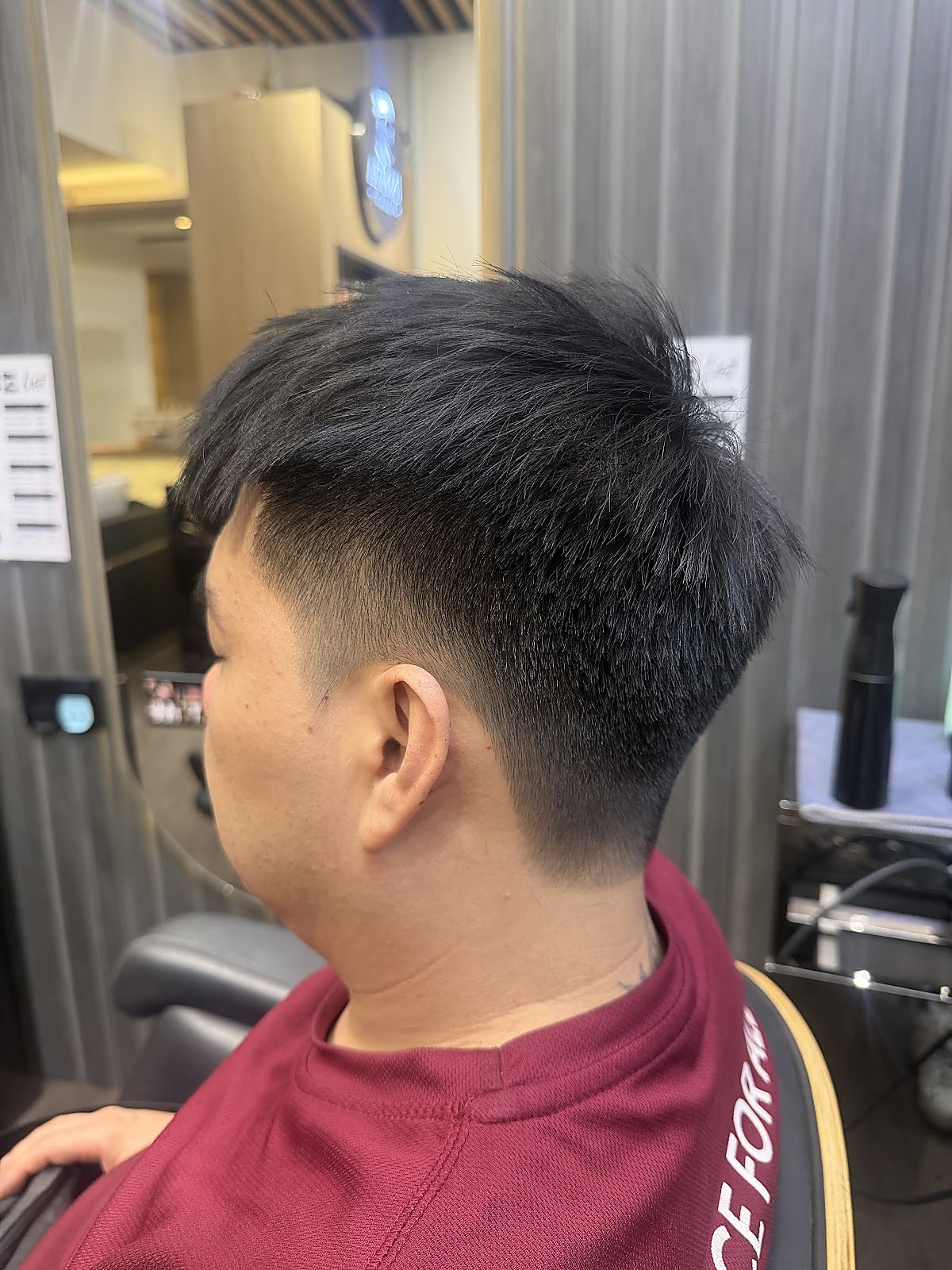 Modern fade haircut result