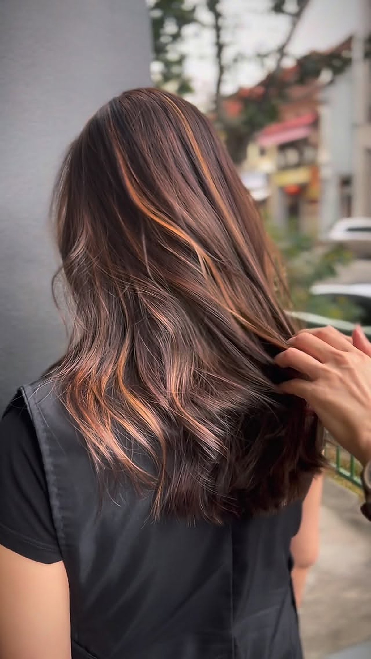 Hair color highlights result