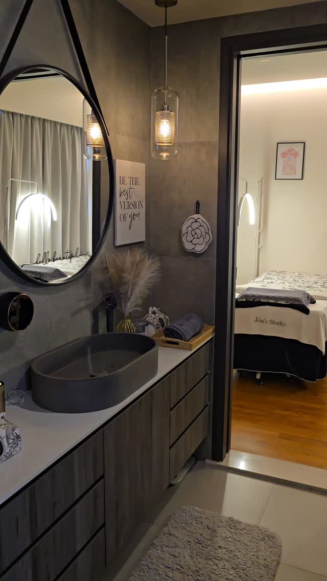 Modern salon bathroom interior at Jöie's Studio, Sengkang