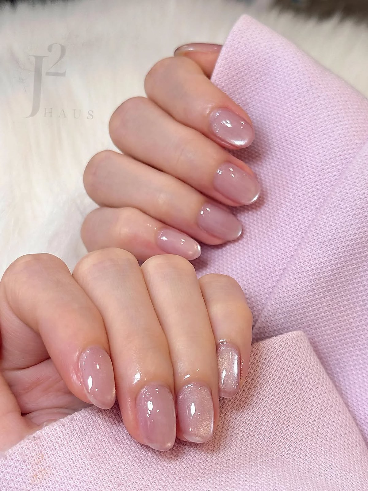 Manicure with detailed nail art result