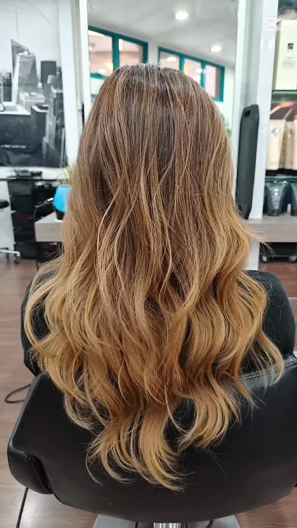 Long wave hair colour result