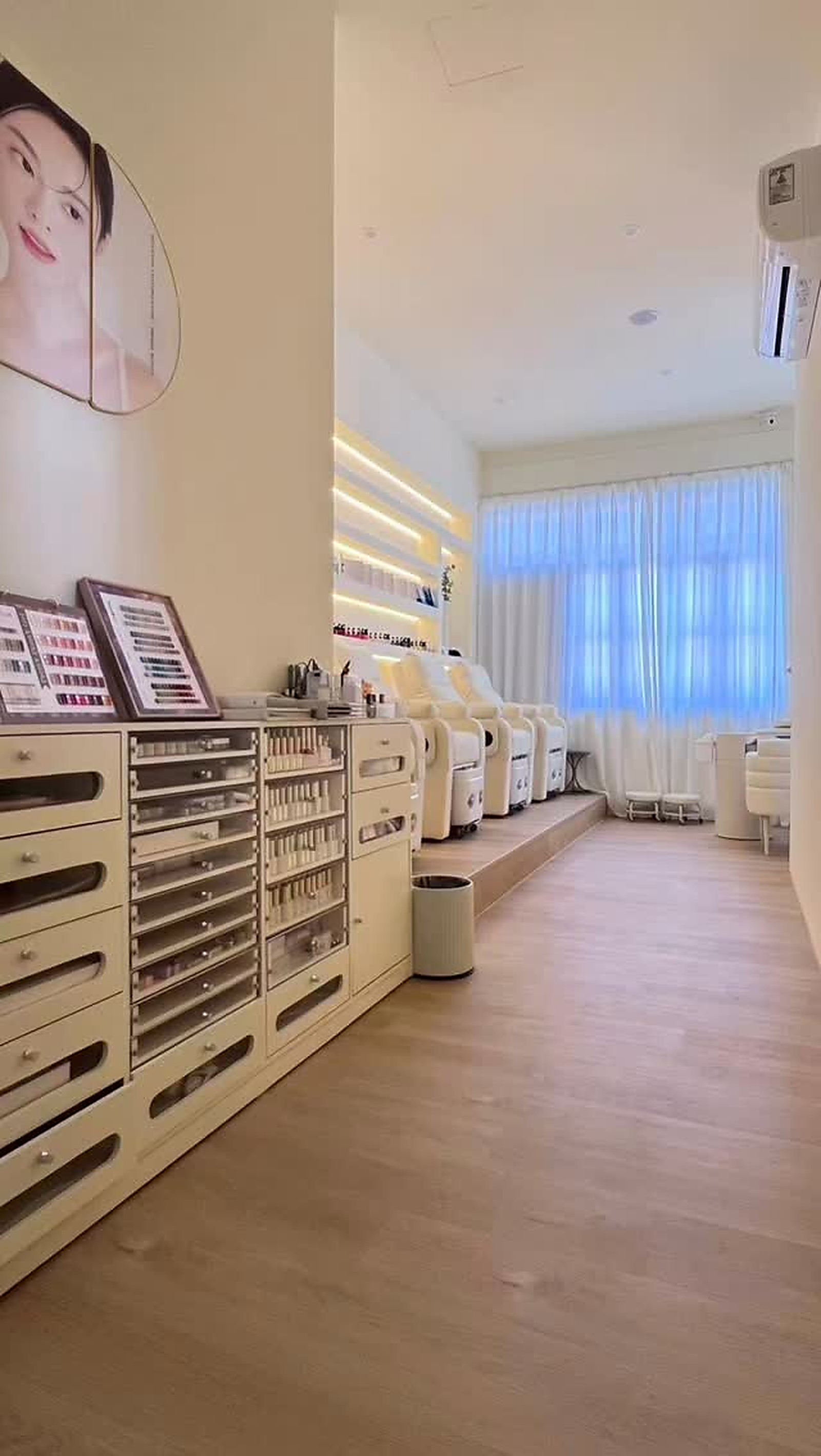 Inside the modern, calm salon interior at JT Hair & Beauty