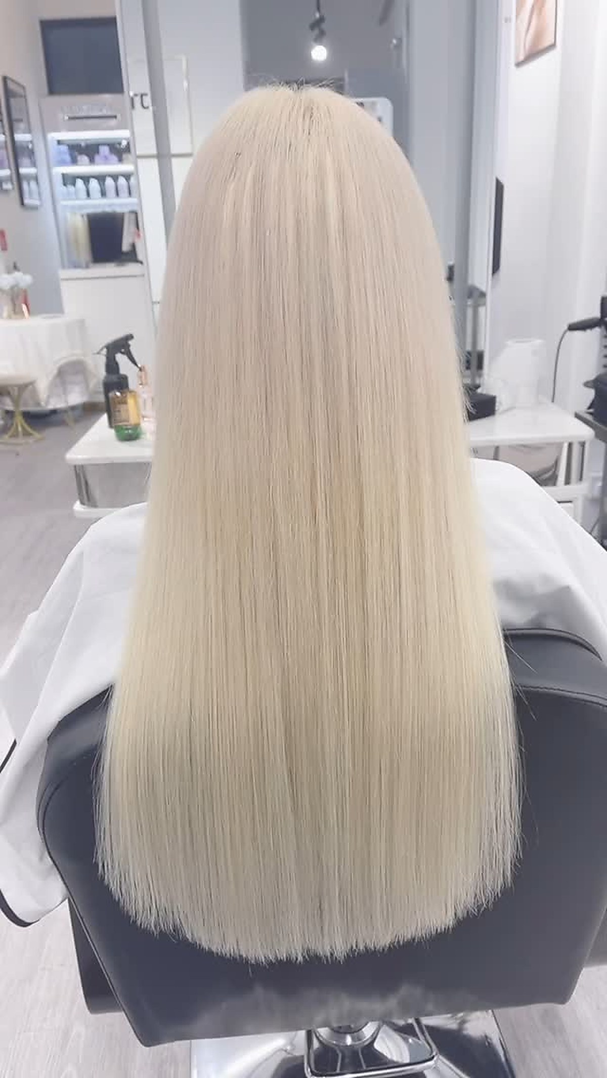 Platinum blonde long hair result