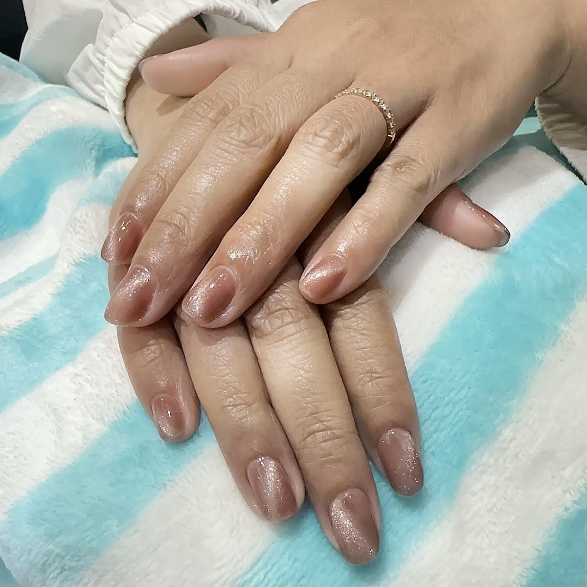 Manicure nail polish result