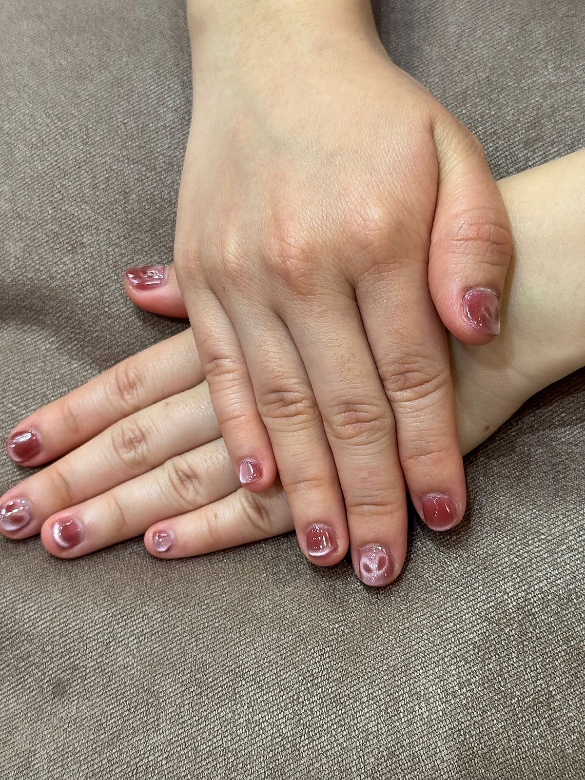 Manicure nail design result, clean shaping