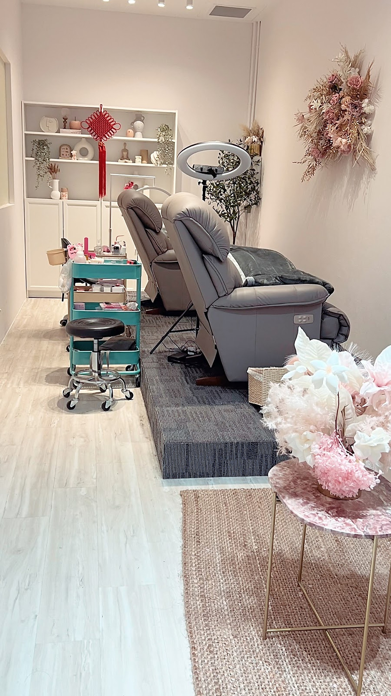 Modern salon treatment space at Lash Monster