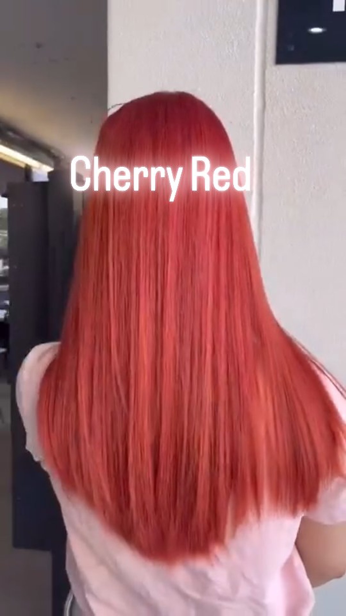 Cherry red hair colour — vibrant tone