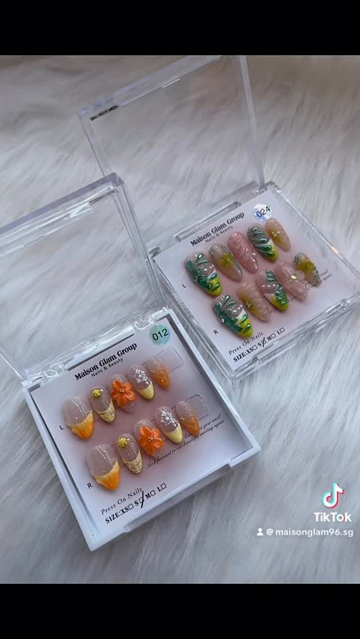 Press-on nail designs at Maison Glam