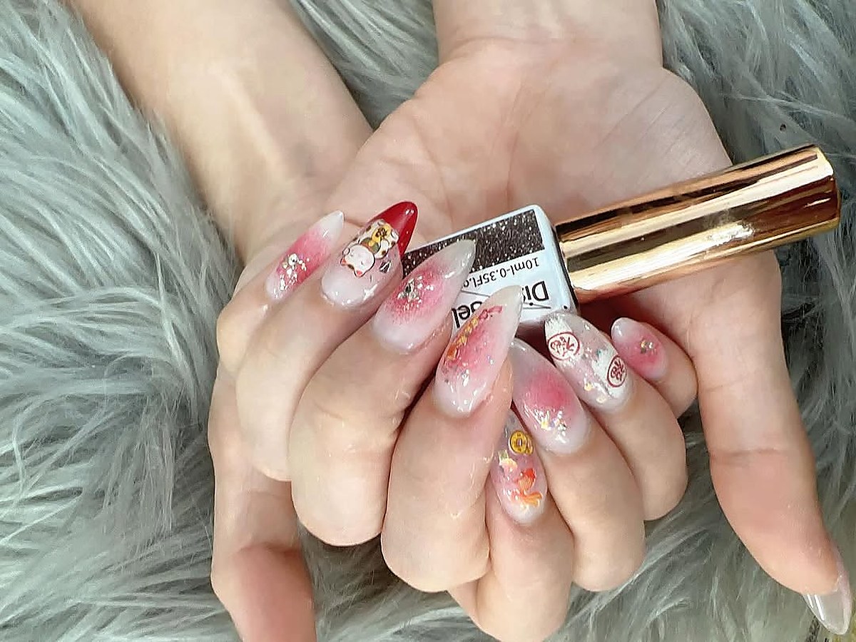 Showcase of hand-drawn nail art designs
