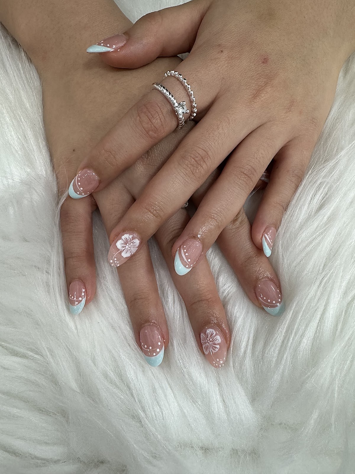 Bridal nail art design with elegant finish