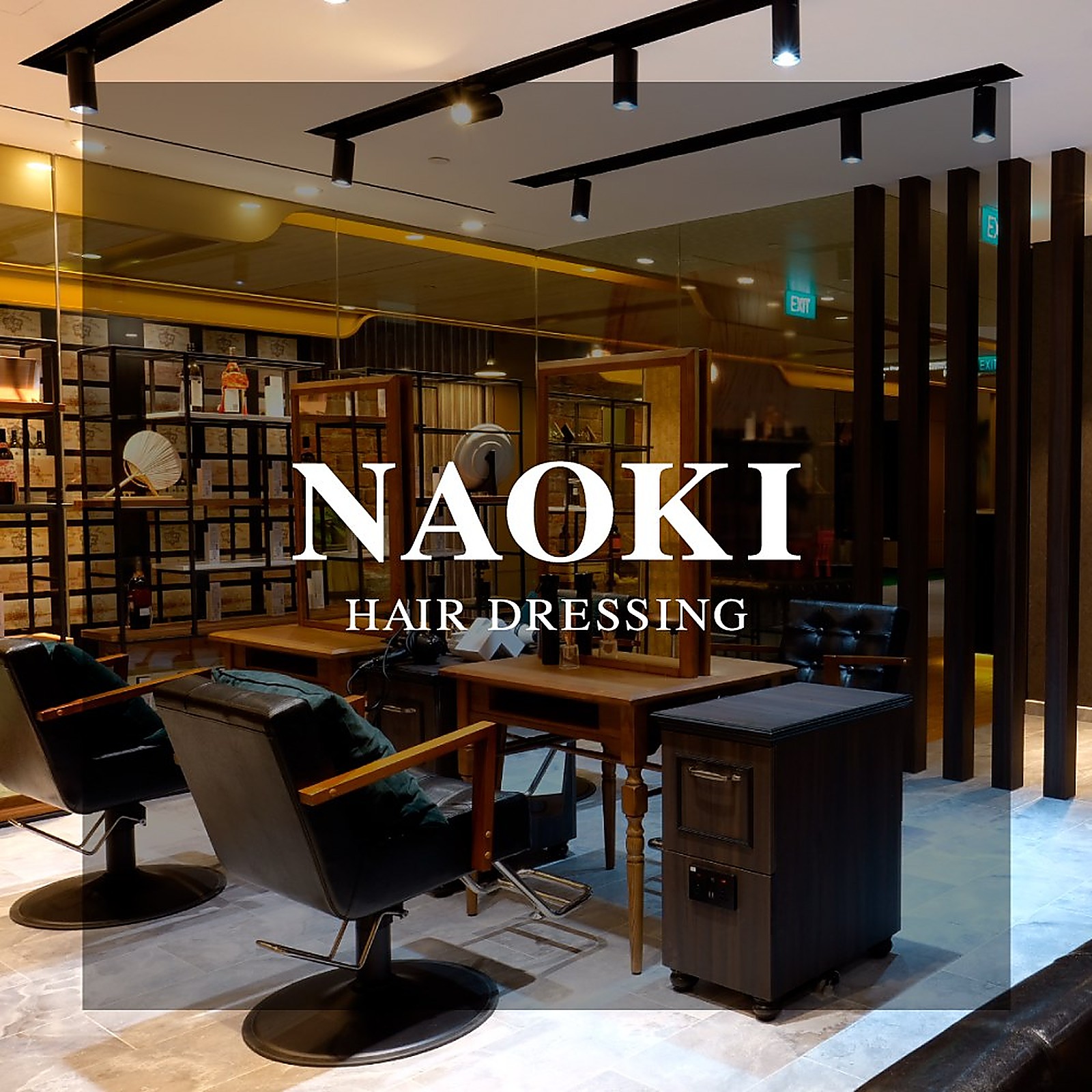Modern salon interior space at Naoki Hair Dressing