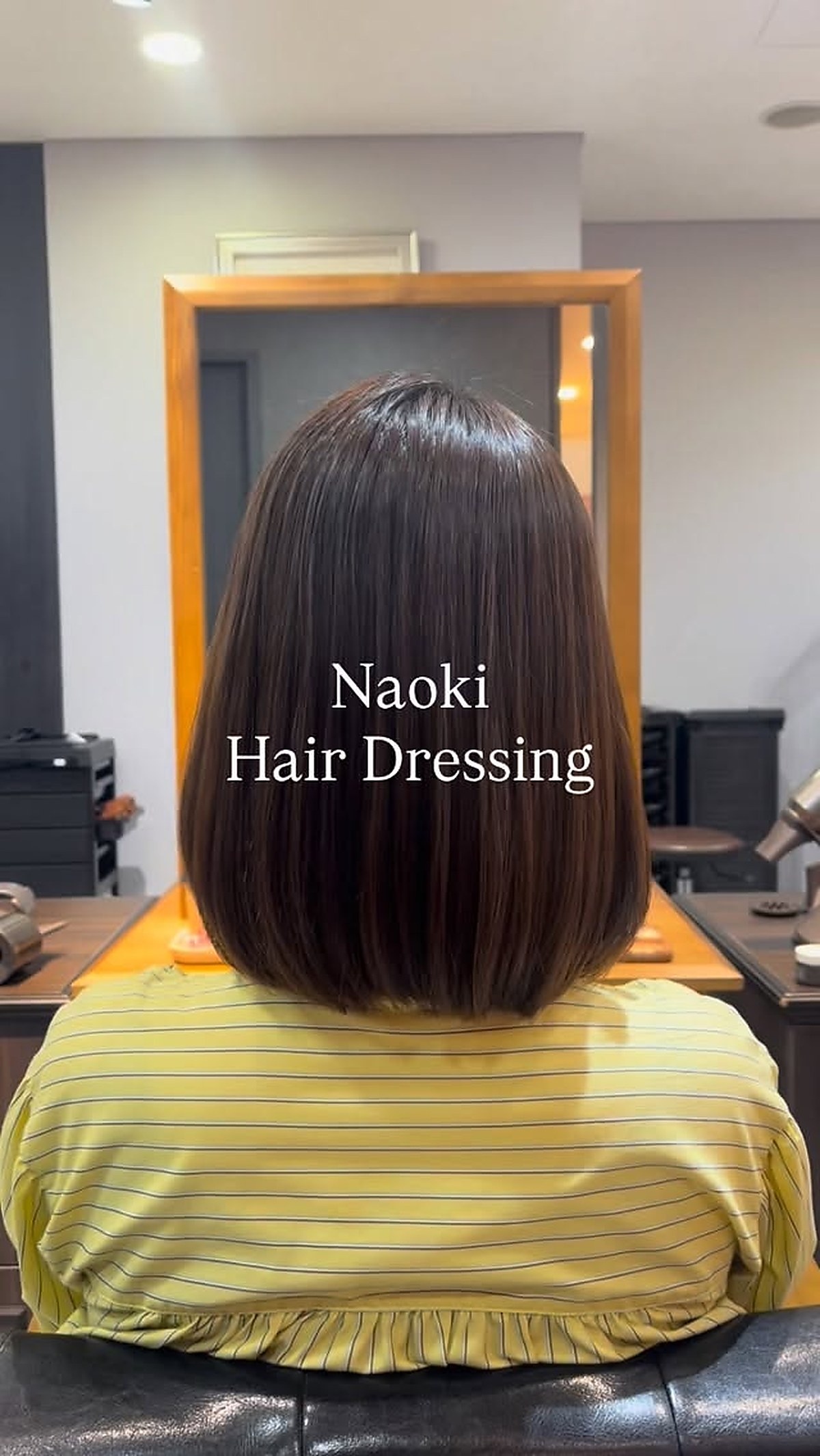 Sleek bob haircut result