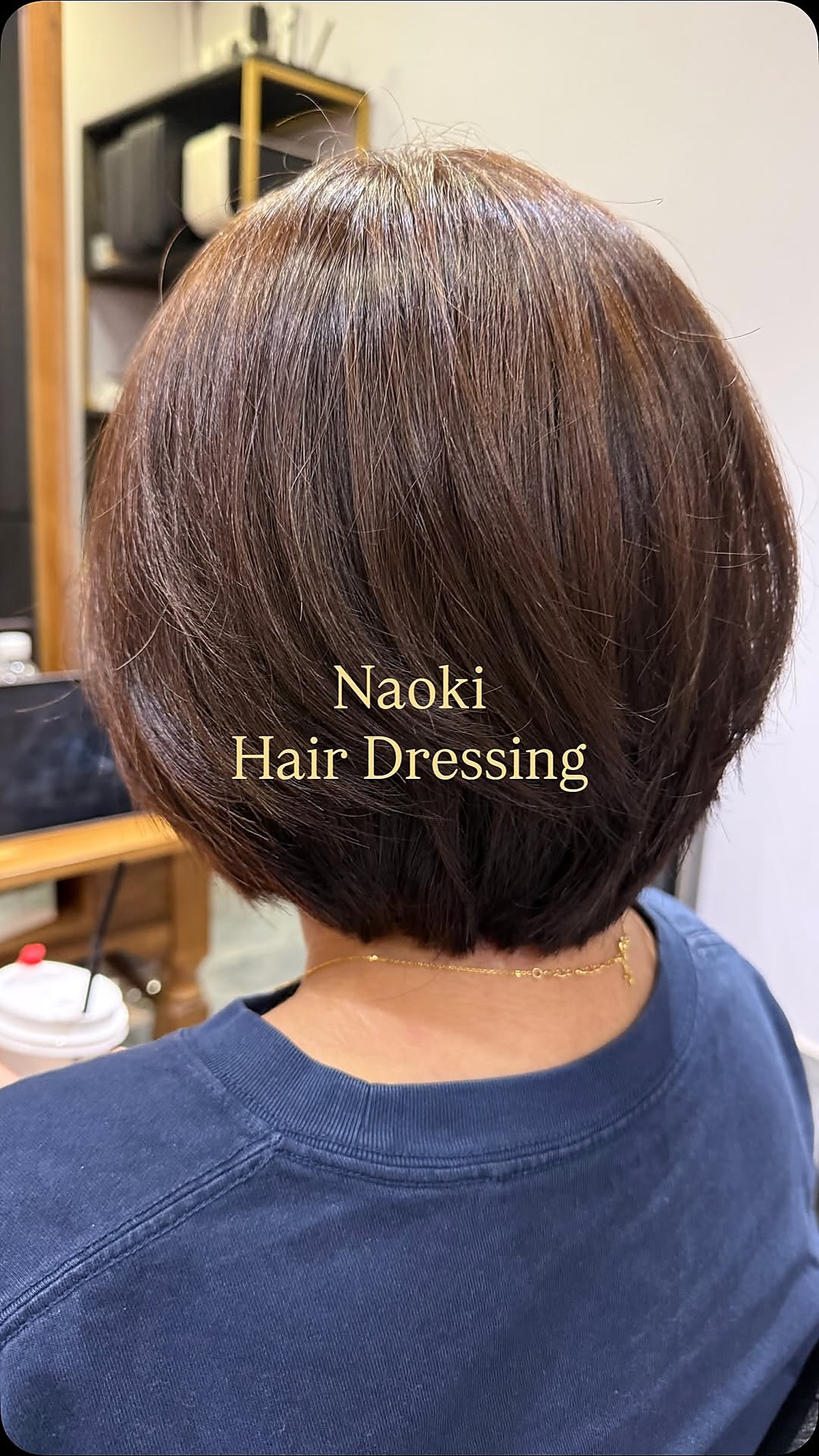 Short bob haircut finish