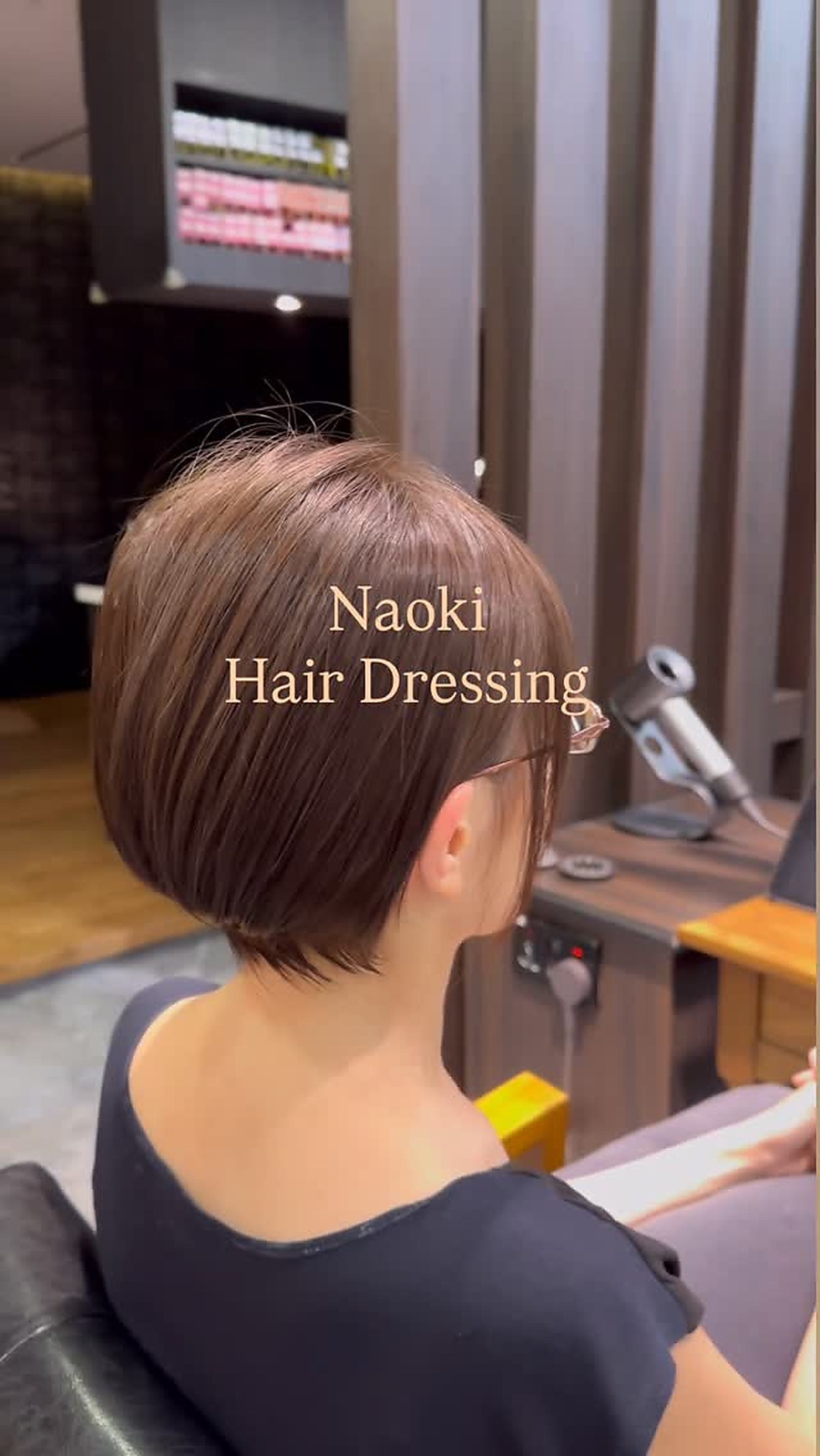 Short bob haircut styled finish