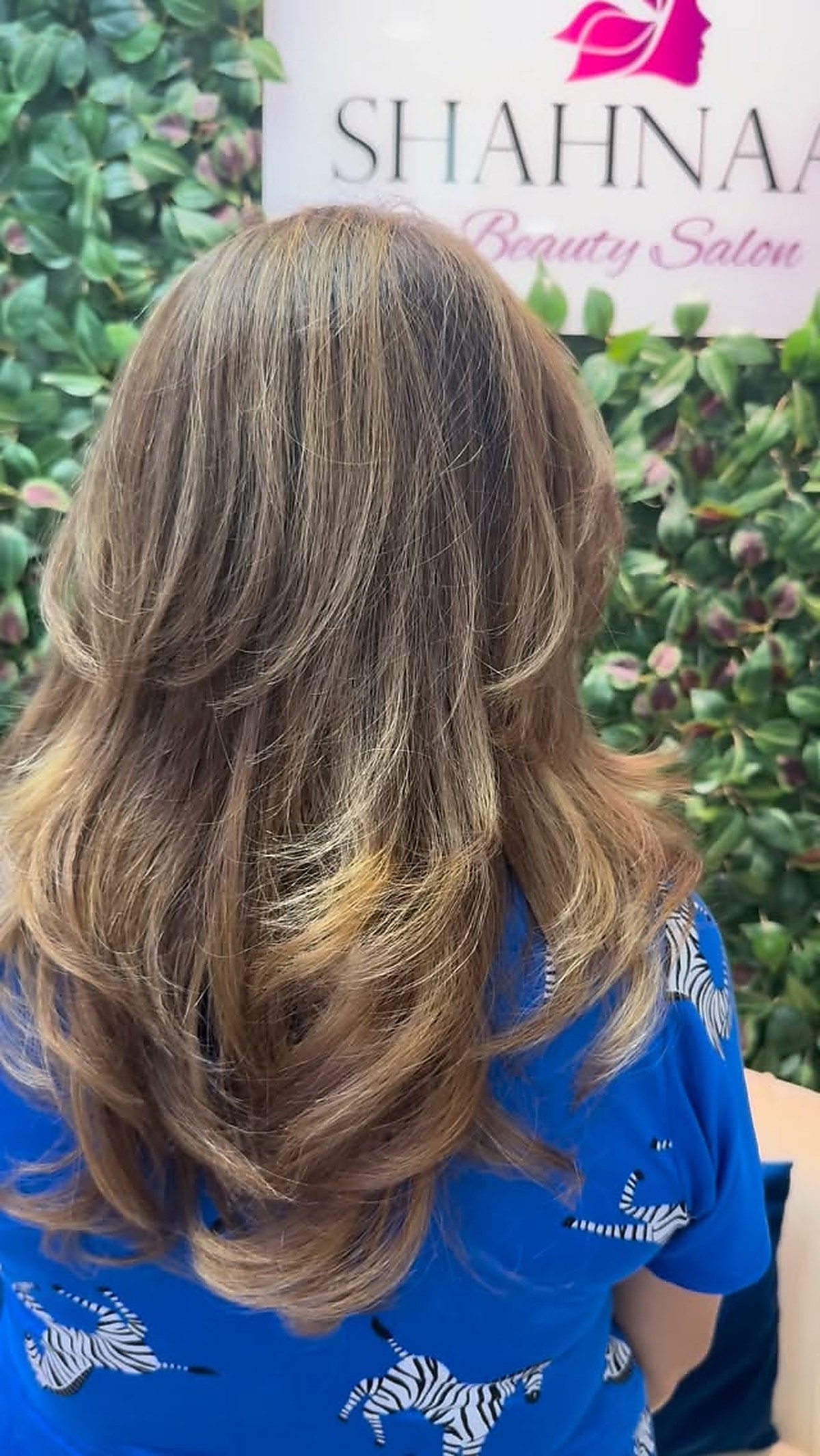 Layered hair color result