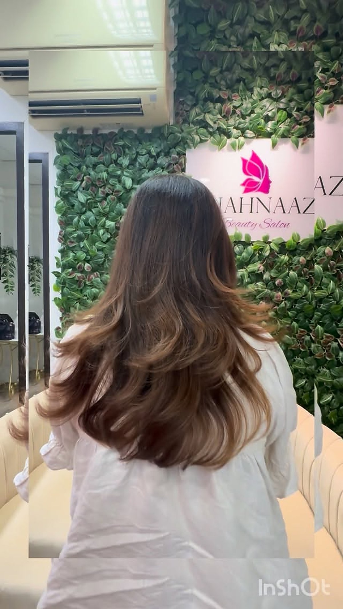 Long layered hair result