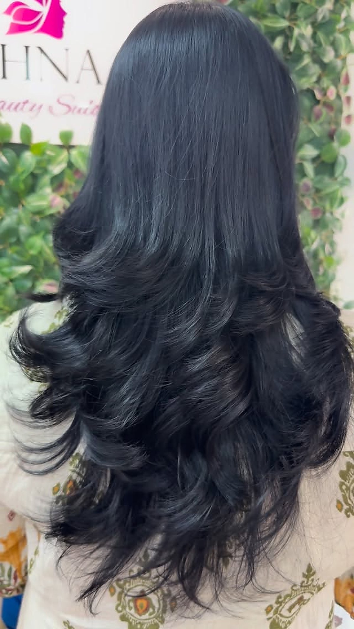 Long black wavy hair result