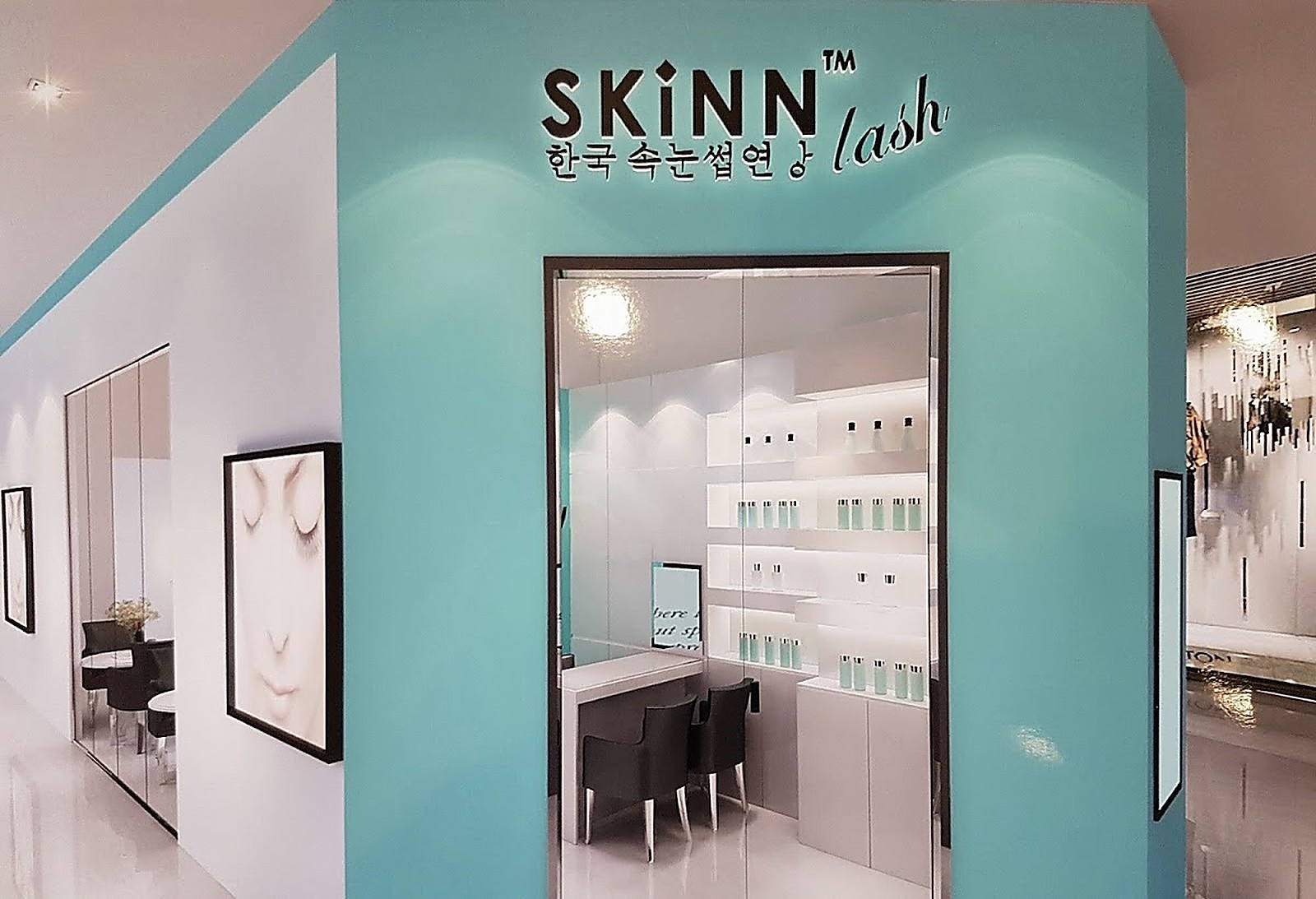 modern lash salon storefront at Velocity Novena