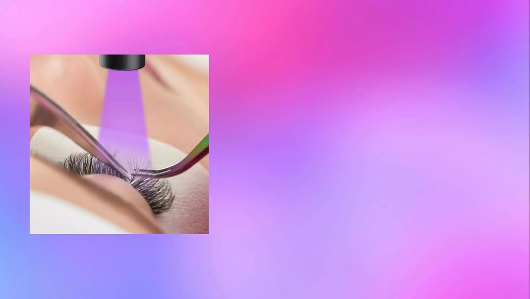 lash extension application in progress