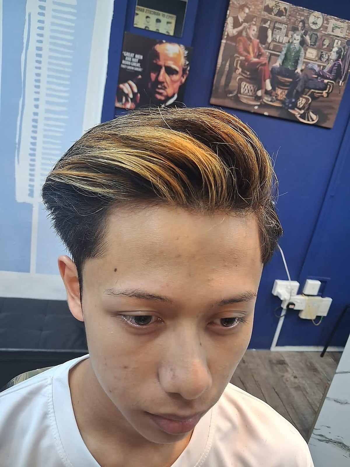Men's hair styling result