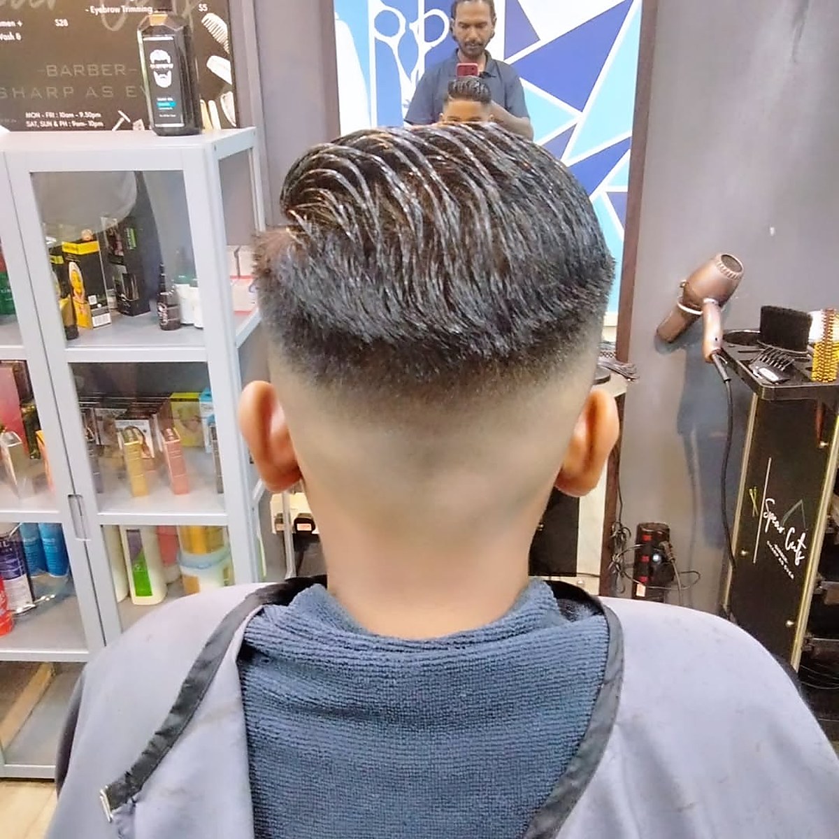 Men's fade haircut result
