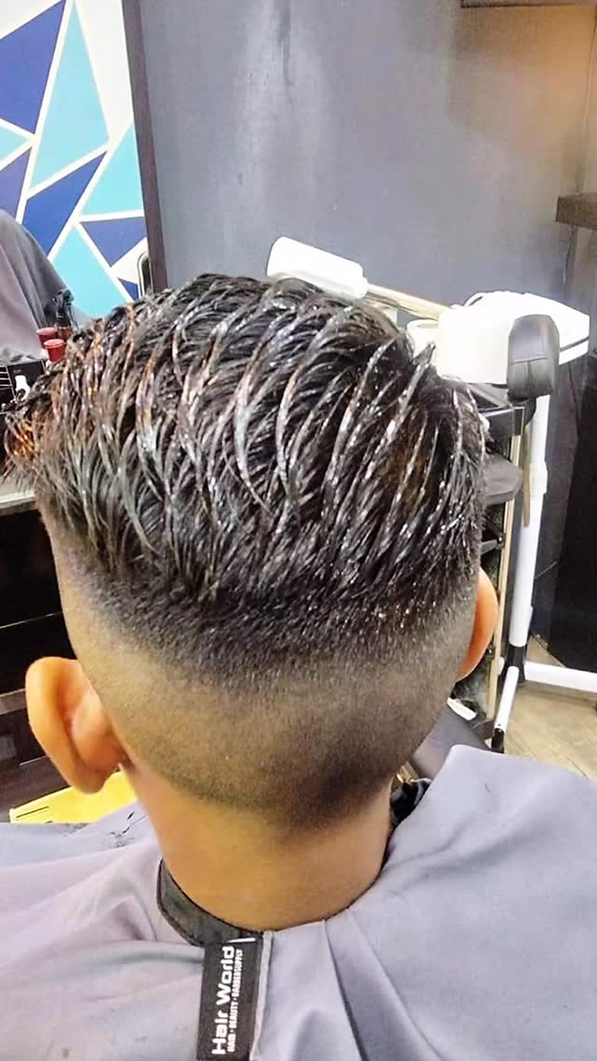 Men's textured haircut result