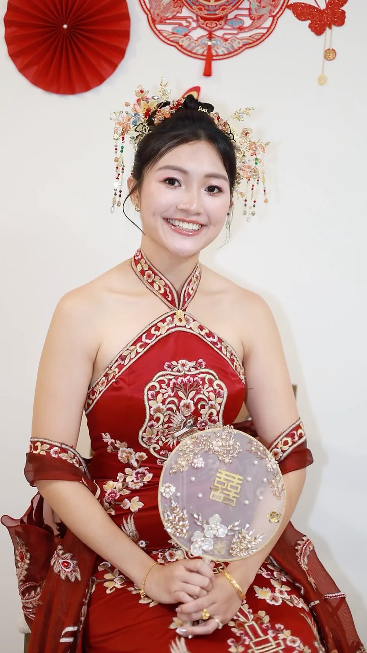 Traditional dress bridal portrait