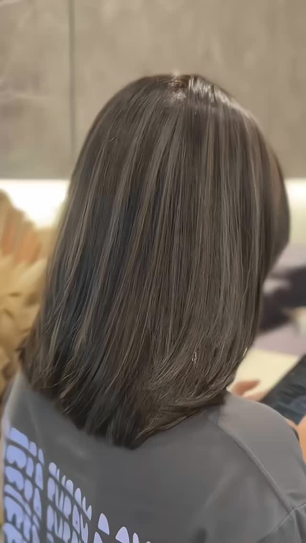 Medium length straight hair result