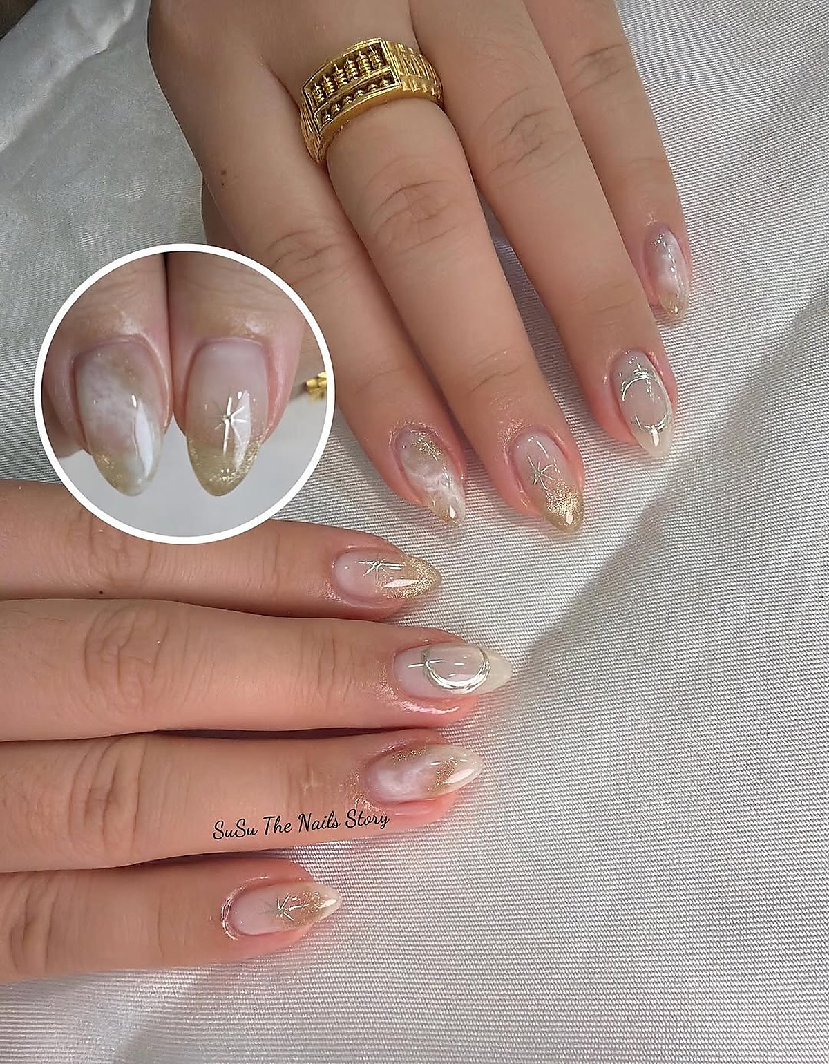 Luxury nail art design with intricate finish