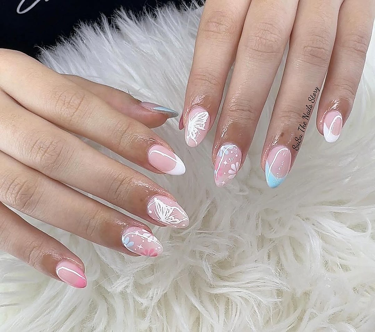 Finished nail art design result