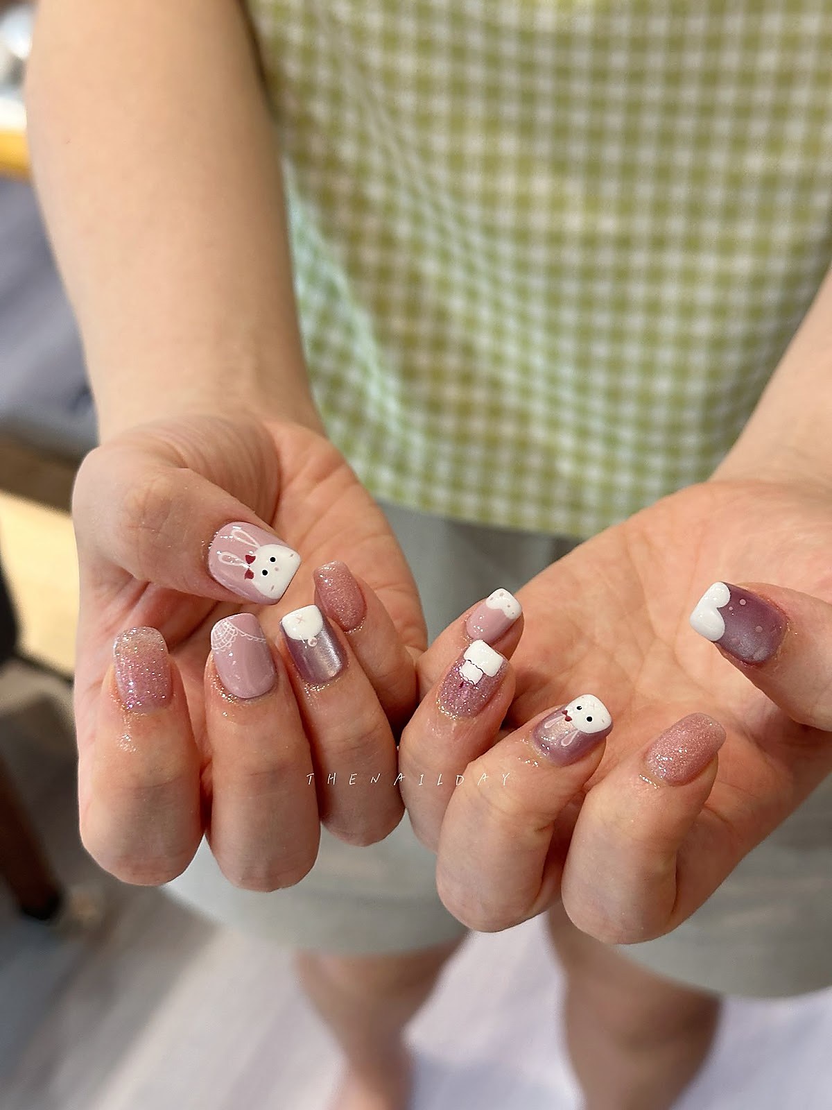 Festive nail art design with seasonal motifs